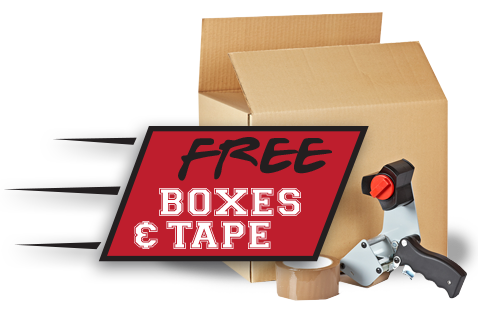 University Student Storage free moving boxes and tape